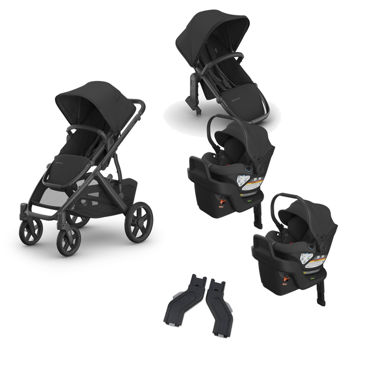UPPAbaby Vista V3 Twin Aria V2 Grow Travel System in Jake — exact-color transparent all-components cover — CK transparent exact V4