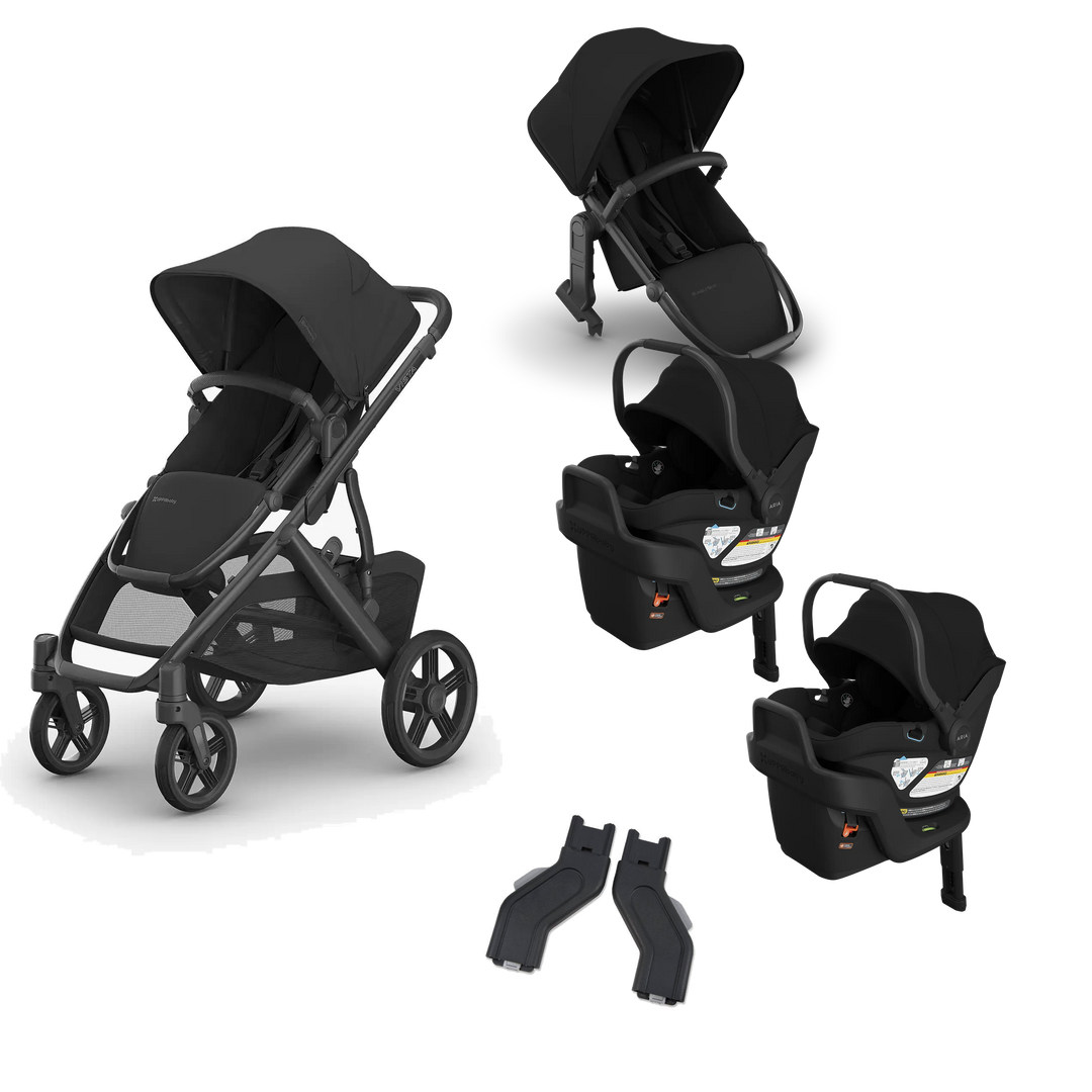 UPPAbaby Vista V3 Twin Aria V2 Grow Travel System in James — exact-color transparent all-components cover — CK transparent exact V4