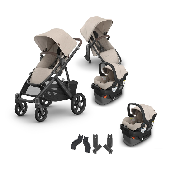 UPPAbaby Vista V3 Twin Mesa V3 Grow Travel System in Ada — all included components