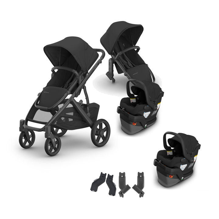 UPPAbaby Vista V3 Twin Mesa V3 Grow Travel System in Jake — all included components