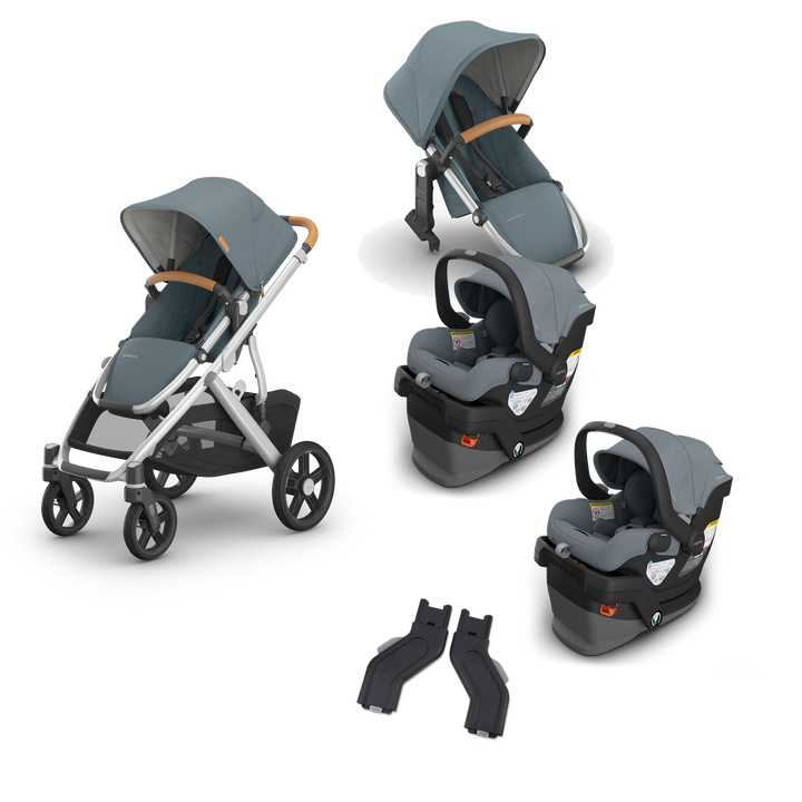 UPPAbaby Vista V3 Twin Mesa V3 Grow Travel System in Callum — exact-color transparent all-components cover — CK transparent exact V4