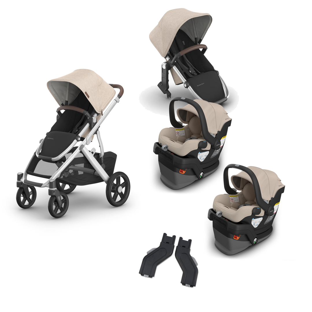 UPPAbaby Vista V3 Twin Mesa V3 Grow Travel System in Declan — exact-color transparent all-components cover — CK transparent exact V4
