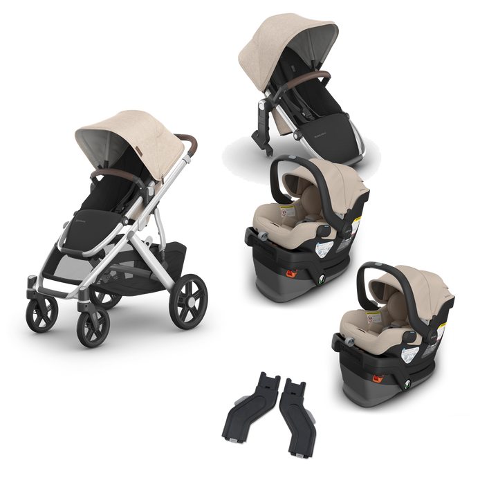 UPPAbaby Vista V3 Twin Mesa V3 Grow Travel System in Declan — exact-color transparent all-components cover — CK transparent exact V4