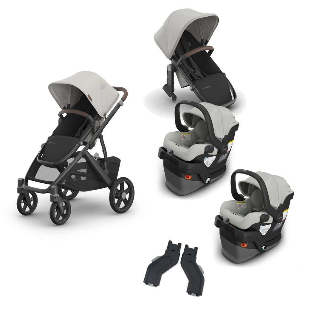 UPPAbaby Vista V3 Twin Mesa V3 Grow Travel System in Savannah — exact-color transparent all-components cover — CK transparent exact V4