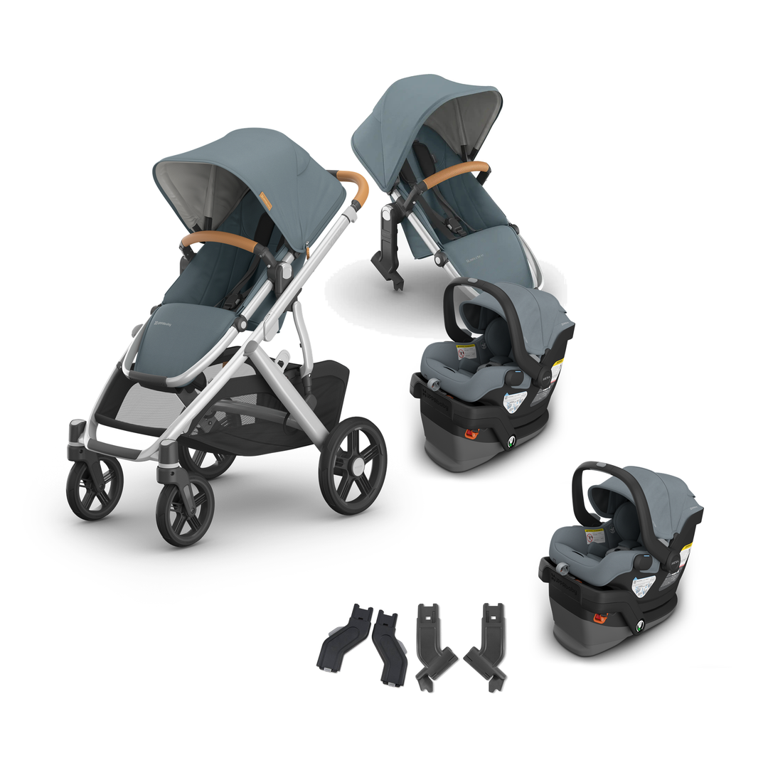 UPPAbaby Vista V3 Twin Mesa V3 Grow Travel System in Callum — all included components