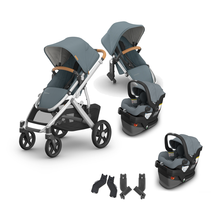 UPPAbaby Vista V3 Twin Mesa V3 Grow Travel System in Callum — all included components