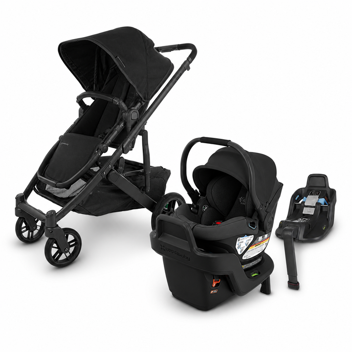 UPPAbaby Cruz V2 + Aria V2 Travel System - Jake - Cruz V2 stroller, Aria V2 infant car seat and base