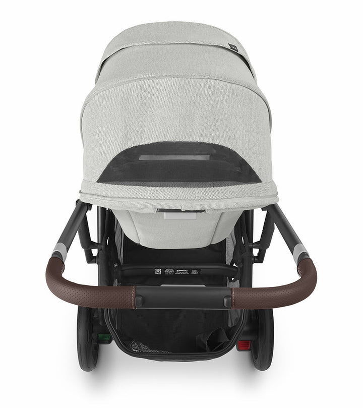 UPPAbaby Cruz V2 Stroller - Anthony (White and Grey Chenille / Carbon / Chestnut Leather) image 5