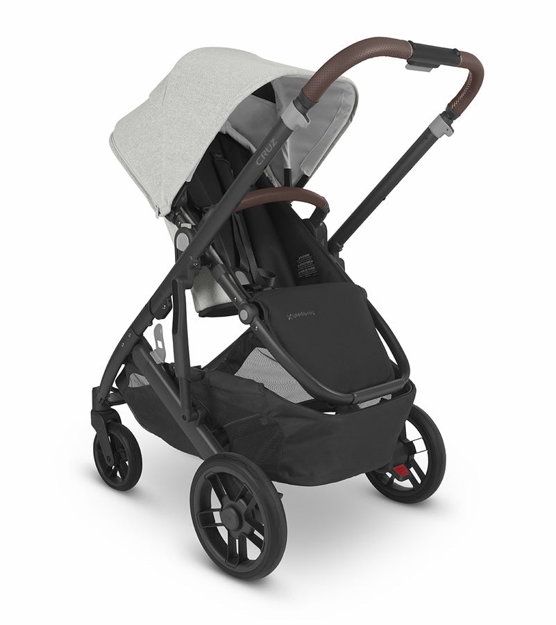 UPPAbaby Cruz V2 Stroller - Anthony (White and Grey Chenille / Carbon / Chestnut Leather) image 2