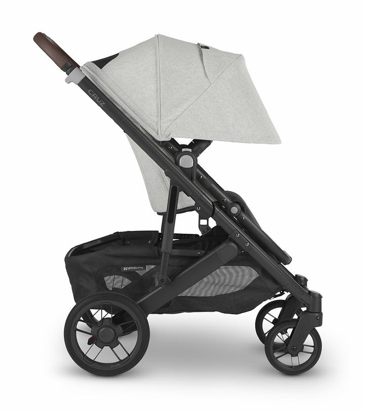 UPPAbaby Cruz V2 Stroller - Anthony (White and Grey Chenille / Carbon / Chestnut Leather) image 3