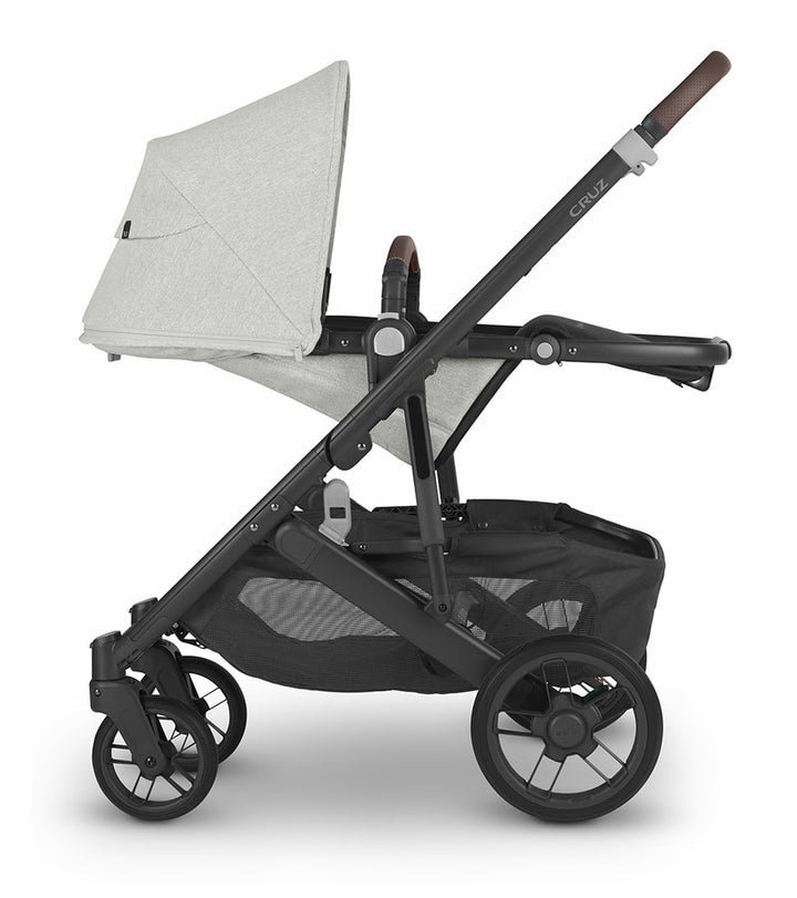 UPPAbaby Cruz V2 Stroller - Anthony (White and Grey Chenille / Carbon / Chestnut Leather) image 4