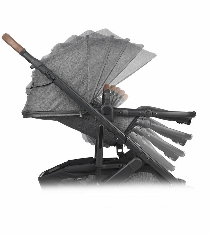 UPPAbaby Cruz V2 Stroller - Greyson (Charcoal Melange/Carbon/Saddle Leather) image 5