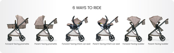 Britax Phases six ways to ride Teak
