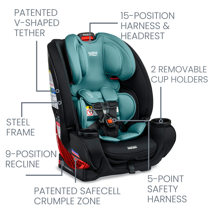 Britax One4Life ClickTight All-in-One Car Seat in Jade Onyx, product image 3
