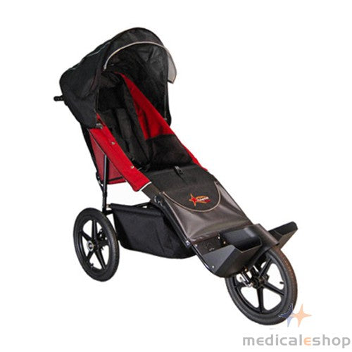 Adaptive Star Axiom ENDEAVOUR 3 Indoor/Outdoor Mobility Push Chair, Red