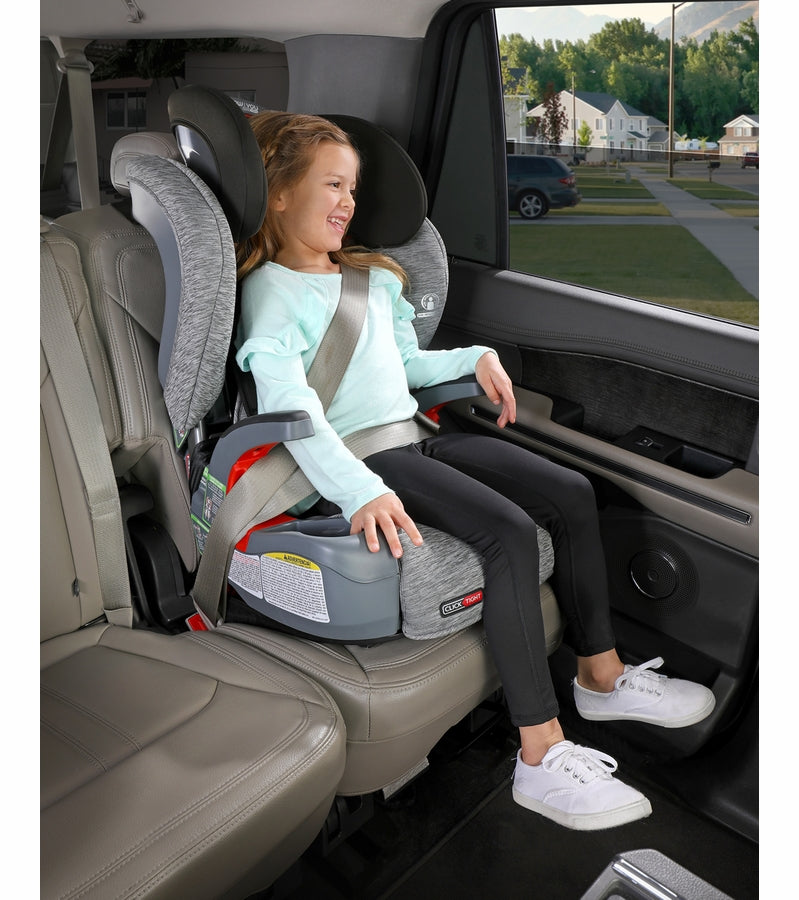 Britax Grow With You ClickTight Plus Booster Car Seat - Jet Safewash