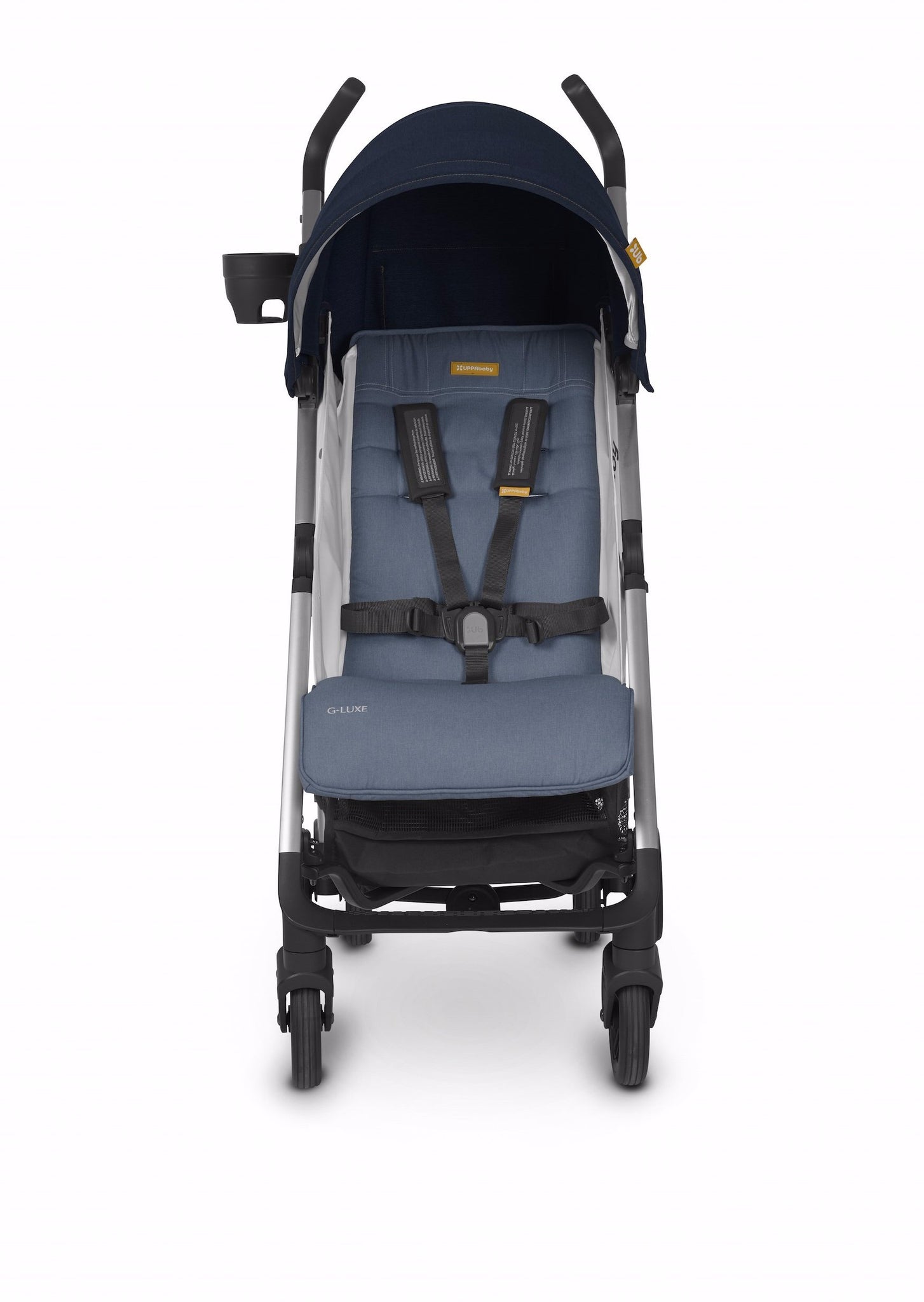 UPPAbaby G-Luxe Stroller - Aidan (Denim/Orange Stich/Silver)