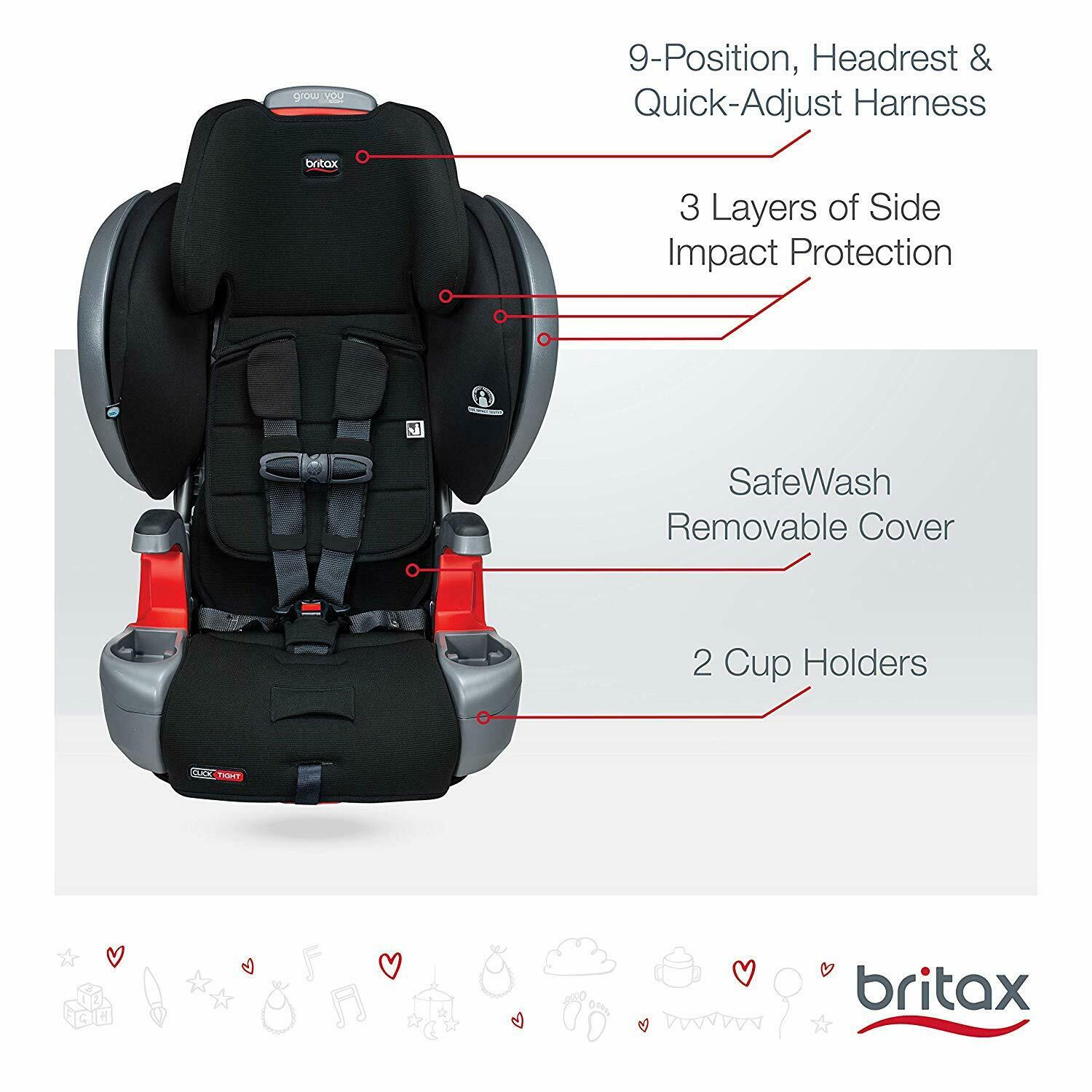 britax clicktight vs clicktight plus Britax Grow With You ClickTight Harness-2-Booster Car Seat