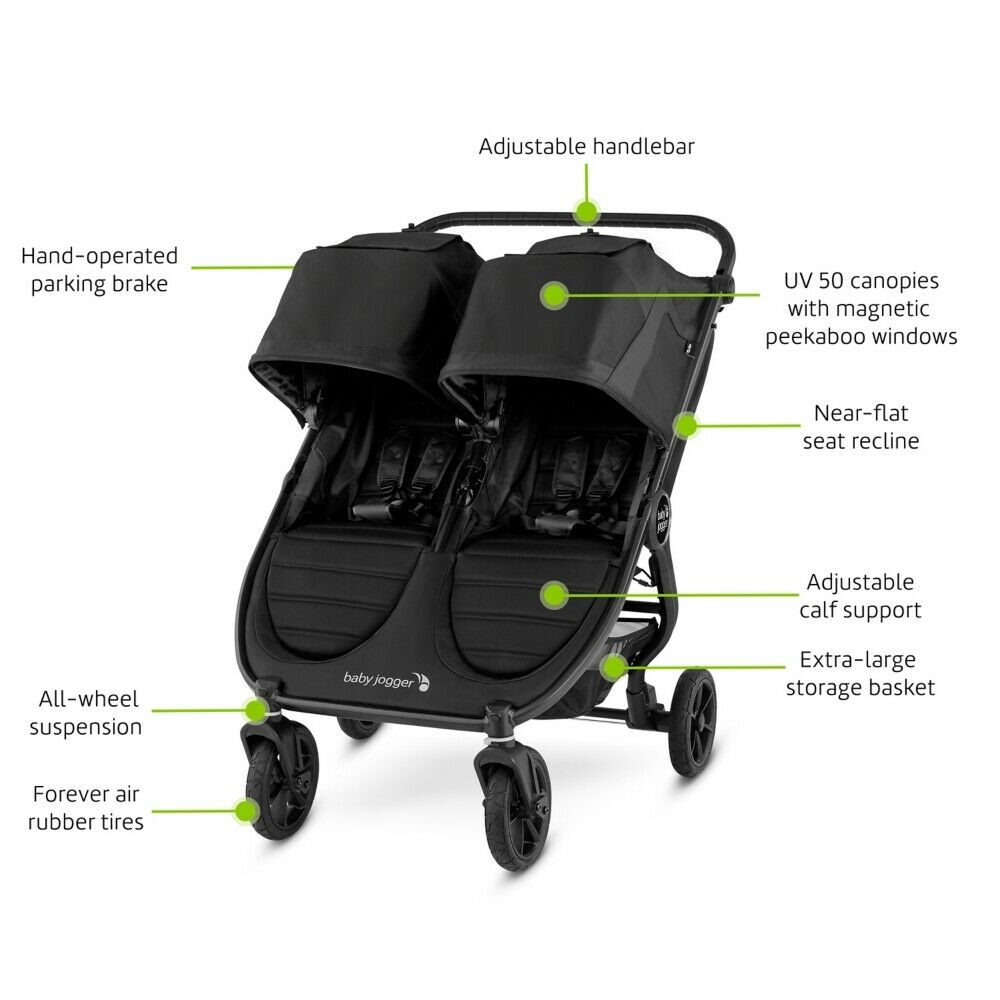 Baby Jogger City Mini GT 2 Double Stroller - Jet