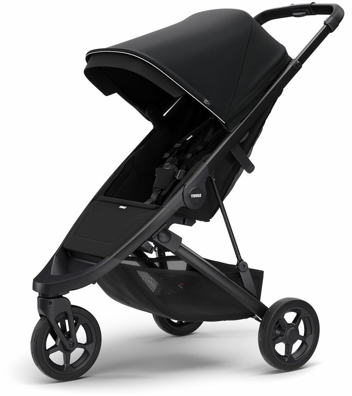 Thule Spring Stroller Bundle - Black/Black with FREE Wheel Reflectors