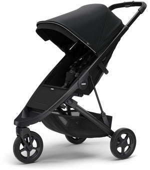 Thule Spring Stroller Bundle - Black/Black with FREE Wheel Reflectors