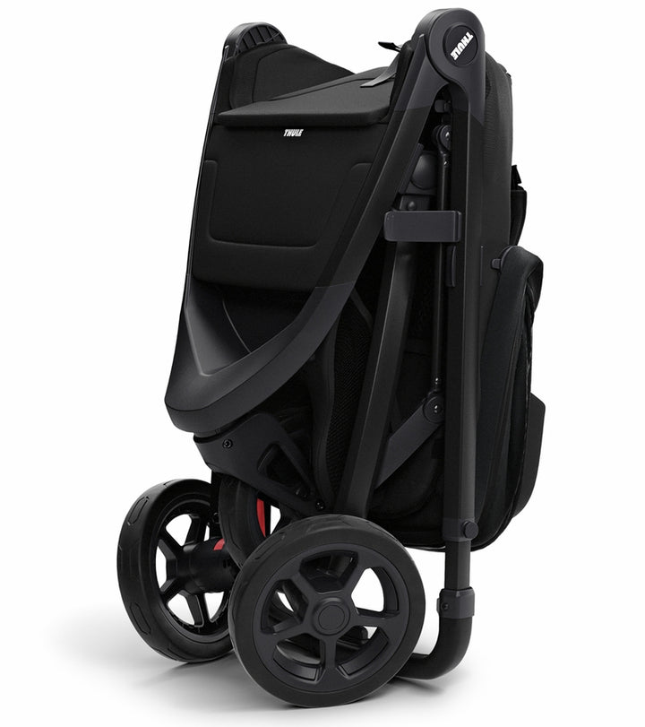Thule Spring Stroller Bundle - Black/Black with FREE Wheel Reflectors