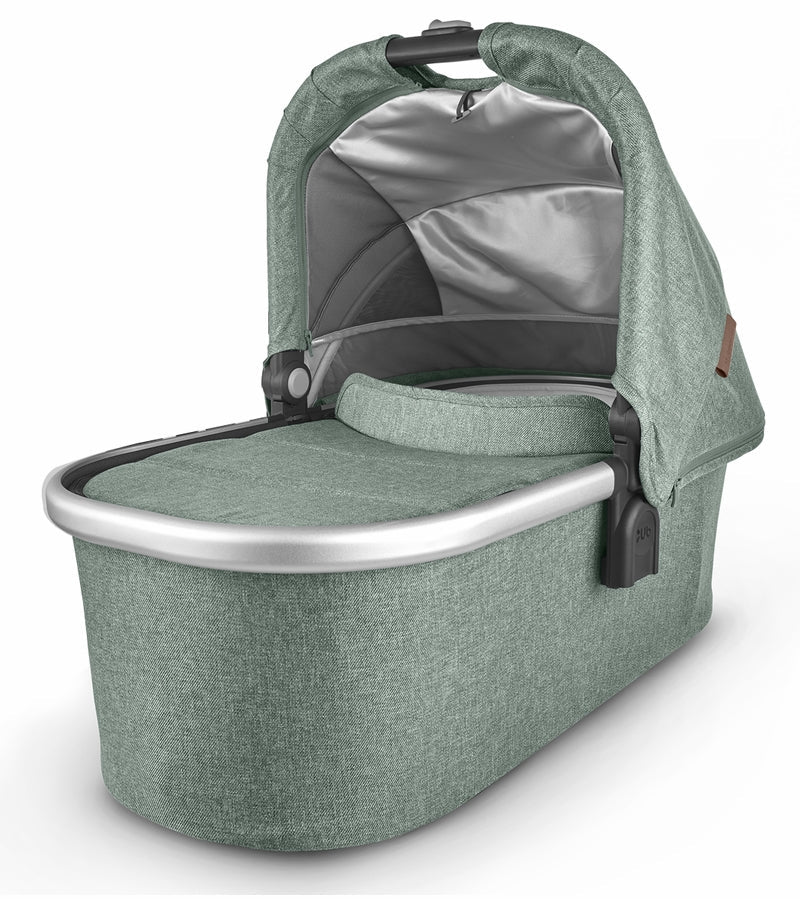 (Open box - NEW) UPPAbaby Bassinet- Emmett (Green Mélange/Silver/Saddle Leather)