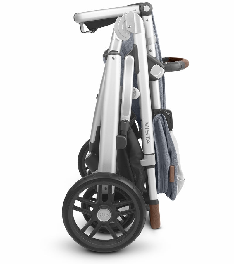 UPPAbaby Vista V2 Stroller - Gregory (Blue Melange/Silver/Saddle Leather)