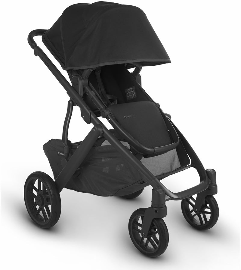 (Open Box - NEW) UPPAbaby Vista V2 Stroller - Jake (Black/Carbon/Black Leather)