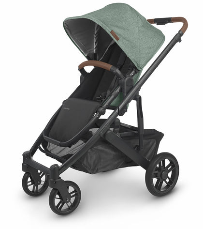 UPPAbaby Cruz V2 Stroller - Gwen (Green Melange / Carbon / Saddle Leather)
