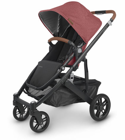 UPPAbaby Cruz V2 Stroller - Lucy (Rosewood Melange / Carbon / Saddle Leather)