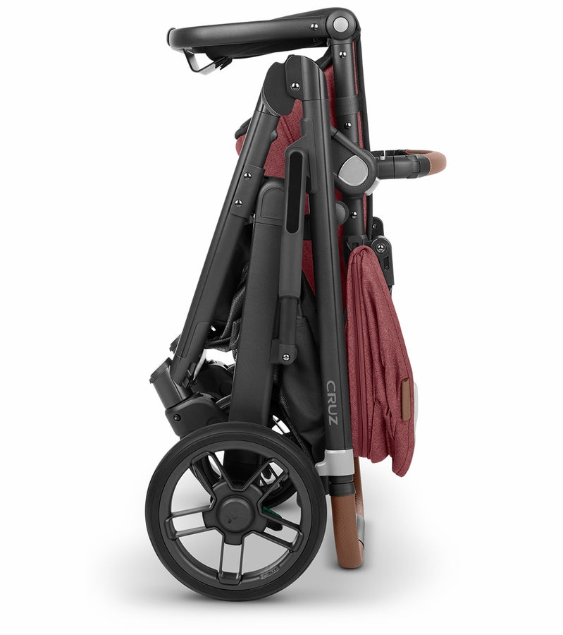 UPPAbaby Cruz V2 Stroller - Lucy (Rosewood Melange / Carbon / Saddle Leather)