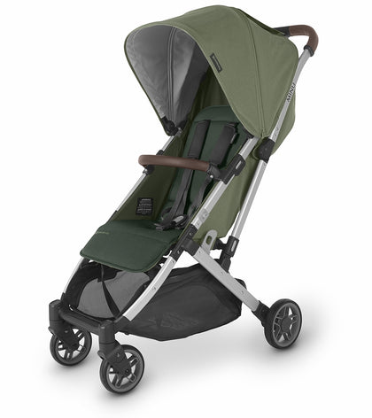 UPPAbaby Minu V2 Compact Stroller - Emelia (Sage Melange / Silver / Chestnut Leather) (SEE DETAILS)