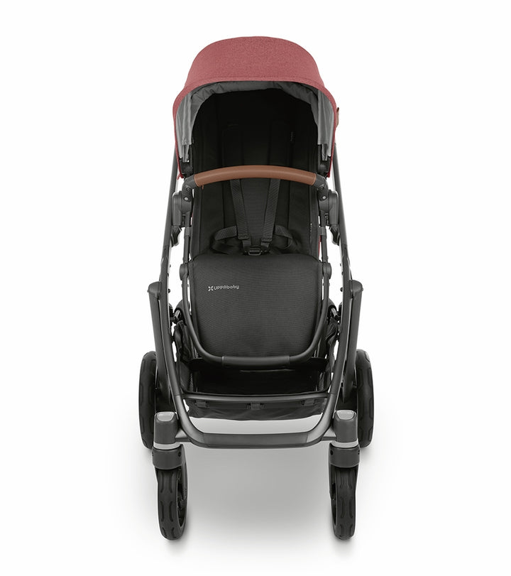 UPPAbaby Vista V2 Stroller &amp; Bassinet  - Lucy (Rosewood Melange / Carbon / Saddle Leather)