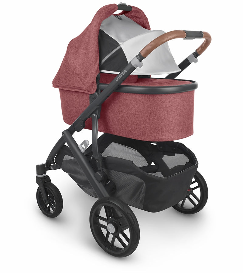 UPPAbaby Vista V2 Stroller &amp; Bassinet  - Lucy (Rosewood Melange / Carbon / Saddle Leather)
