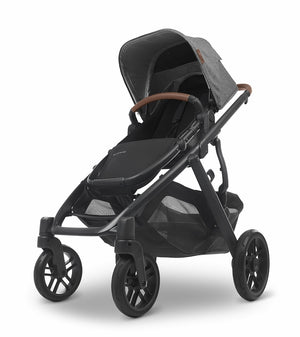 UPPAbaby Vista V2 Stroller & Bassinet - Greyson (Charcoal Melange/Carbon/Saddle Leather)