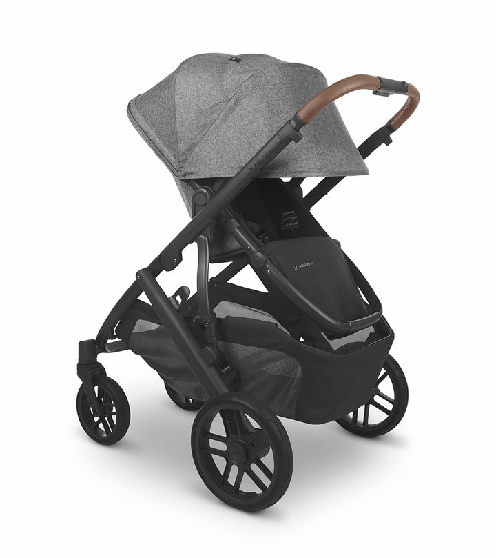 UPPAbaby Vista V2 Stroller &amp; Bassinet - Greyson (Charcoal Melange/Carbon/Saddle Leather)