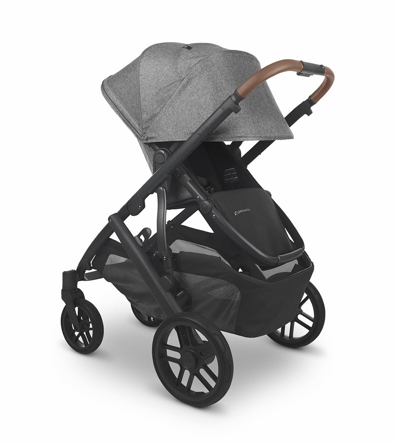 UPPAbaby Vista V2 Stroller & Bassinet - Greyson (Charcoal Melange/Carbon/Saddle Leather)