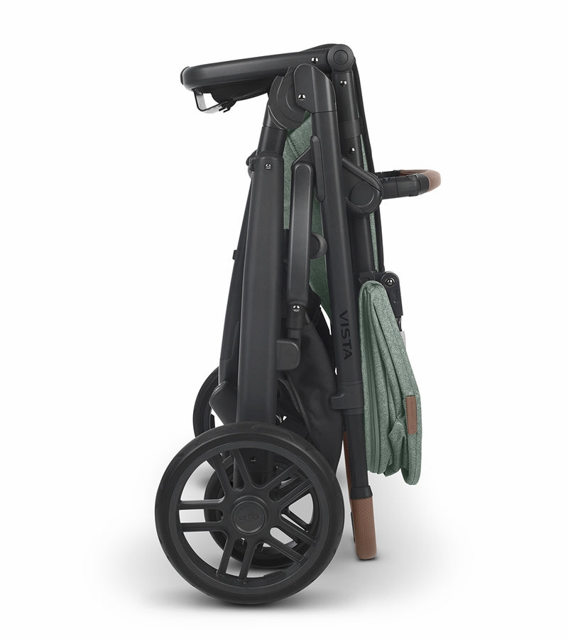UPPAbaby Vista V2 Stroller - Gwen (Green Melange / Carbon / Saddle Leather)