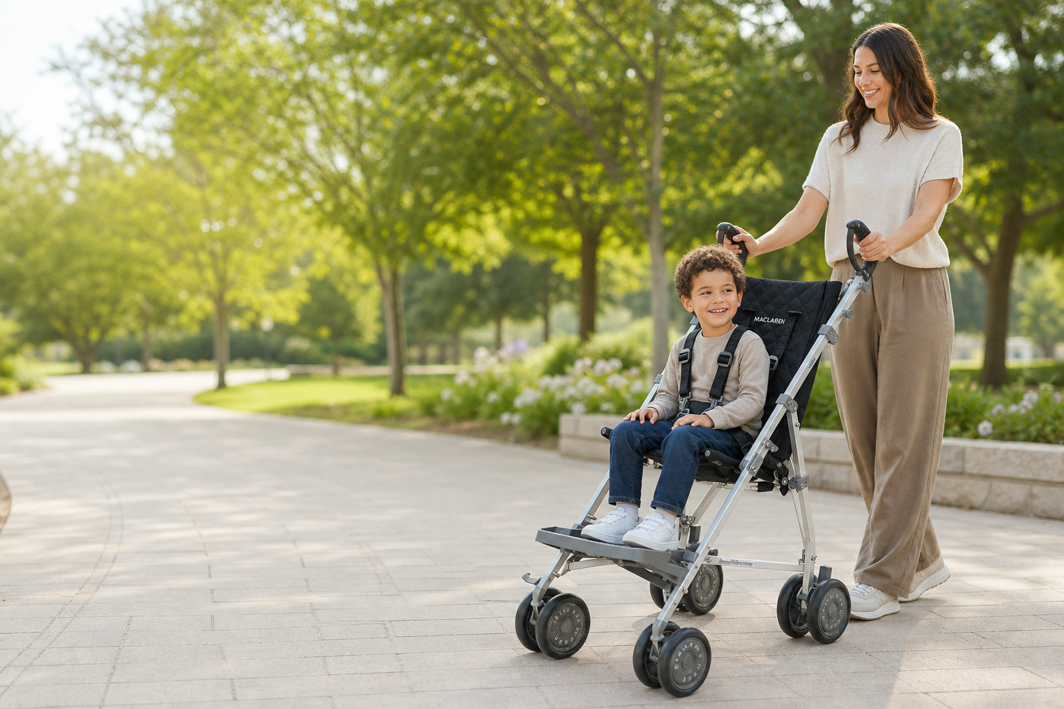 Maclaren Major Elite mobility chair in use outdoors